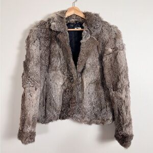 Vintage genuine rabbit fur coat